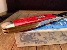 Case Classics Split Back Spring Whittler Red Banana Jigged Bone 1991 Model 63043 1/2