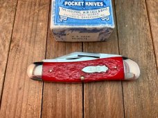 Case Classics Split Back Spring Whittler Red Banana Jigged Bone 1991 Model 63043 1/2