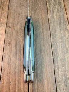 Schrade Heritage Series 8041 Split Back Spring Whittler Smooth Green Bone 1983