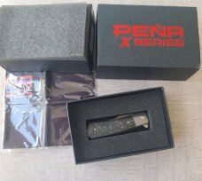 Pena Xseries Apache..M390..Marble Carbon Fiber..Lee Williams Kick Stop...3.75 closed 