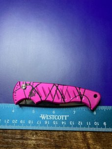 Piranha P1-PK Pocket Automatic Knife Hot Pink 3.2" Blade