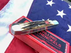 J A Henckels Hand Forged Trapper (HK-5-S) Super Nice Stag Handles -NOS +Orig Box