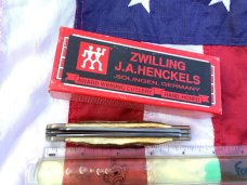 J A Henckels Hand Forged Trapper (HK-5-S) Super Nice Stag Handles -NOS +Orig Box
