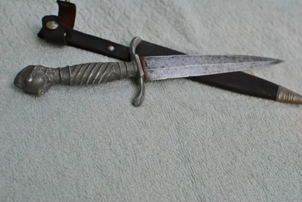 Dagger Korium PIC Japan Leather Sheath Ball Claw Design 9 1/2" OAL