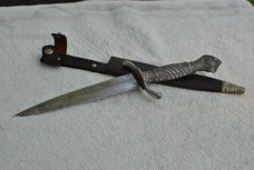 Dagger Korium PIC Japan Leather Sheath Ball Claw Design 9 1/2" OAL