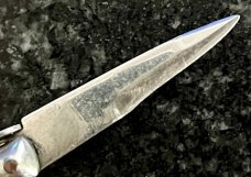 Miniature Lever Lock Switchblade Keychain Knife From Japan, Marked Stainless Steel, Hard To Find 