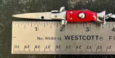 Miniature Switchblade Keychain 3.5 Inch Fishtail Knife, Made In China, Unused
