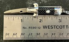 Miniature Switchblade Keychain Knife, Made In Hong Kong, With Keychain, Unused