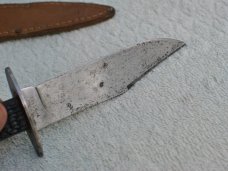 Colonial Providence Camp Knife 1930's Rought Black Original Sheath
