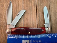 Schrade+ Heritage Series Stockman Smooth Red Bone Marked as a Second