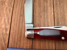 Schrade+ Heritage Series Stockman Smooth Red Bone Marked as a Second