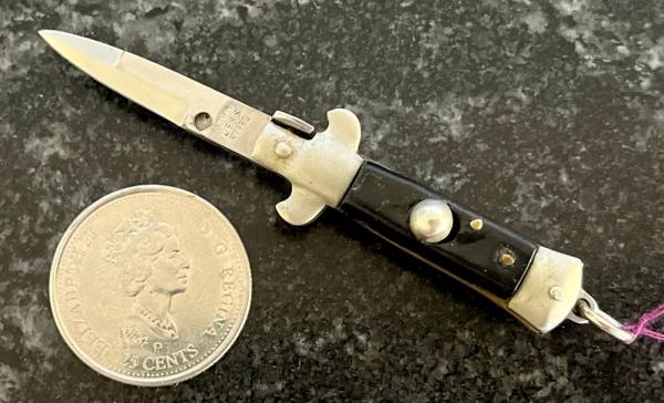 Vintage Miniature Keychain Switchblade Knife, Made In Japan, Hard To Find Variation 