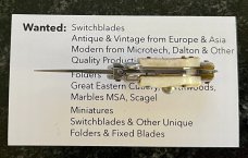 Miniature Switchblade Keychain Knife, Double Stamp INOX & ITALY, Stag Handle, Unused