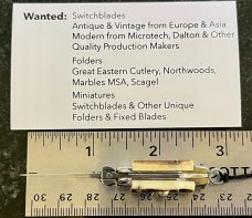 Miniature Italy Switchblade Keychain Knife, INOX Mark, Great Stag, Original Box, New