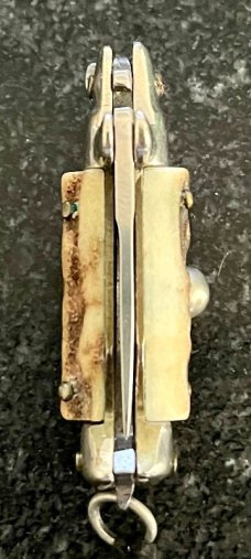 Miniature Italy Switchblade Keychain Knife, INOX Mark, Great Stag, Original Box, New