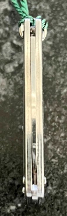 Rare Miniature Italy Switchblade Keychain Knife, Metal Gun, PATENT over INOX Mark, Unused