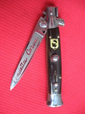 Vintage Italian Vendetta Corsa Horn Stiletto Switchblade Knife.