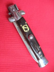 Vintage Italian Vendetta Corsa Horn Stiletto Switchblade Knife.