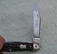 IXL 2 Blade 1970's Sheffield England Light Use Federal Shield Jigged Handles Nickel Bolsters