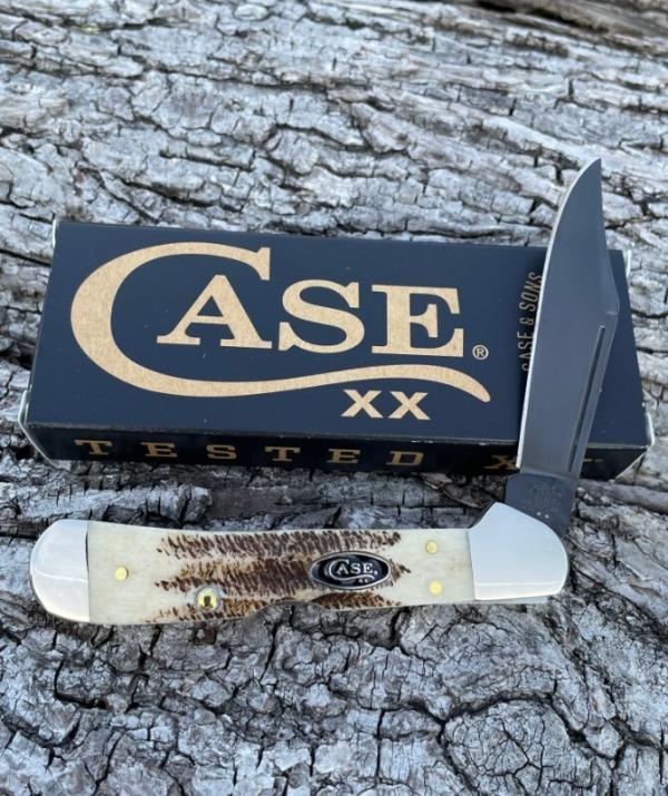 CASE XX ** 2023 VINTAGE BONE PVD COATED BLADE MINI COPPERLOCK