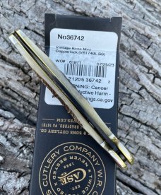 CASE XX ** 2023 VINTAGE BONE PVD COATED BLADE MINI COPPERLOCK