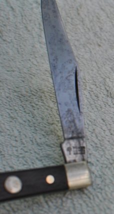 Boker Slim Traditional 1970's Wood 4 1/4" Closed Solingen Germany 1/2 Stop Appears Unused Tarnished