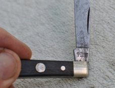 Boker Slim Traditional 1970's Wood 4 1/4" Closed Solingen Germany 1/2 Stop Appears Unused Tarnished