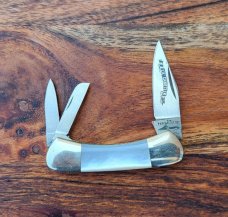2 1/4" Parker Cut Co Japan Made Genuine Pearl, Lil' Canittler Canoe Whittler knife 