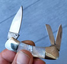 2 1/4" Parker Cut Co Japan Made Genuine Pearl, Lil' Canittler Canoe Whittler knife 
