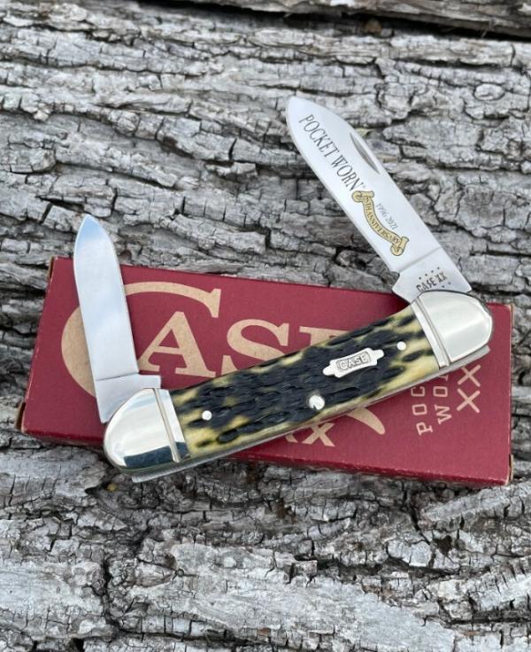 CASE XX ** 2021 OLIVE GREEN 25th ANNIVERSARY POCKET WORN CANOE