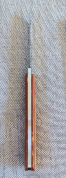 Jeffery Mitchell Fixed Native..Cheddar Westinghouse Micarta..4" handle..3" A2..7.25 oal.clip slip