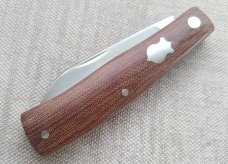 Bobby Toole Shadow Crosscut Micarta Native.. CPM-154 ..4 1/8" ...coa and pouch..direct from maker