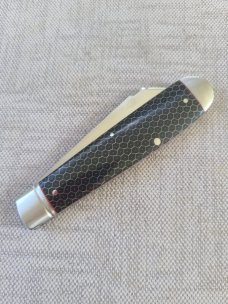 K'roo Black Ctec Sheepsfoot English Jack..Rwl34..4.25 closed..red liners..spacers and Bolt Shield 