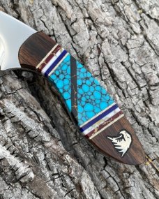 BUCK ** CUSTOM BRIAN YELLOWHORSE ARTIST PROOF DESERT IRONWOOD EAGLE MINI ALPHA