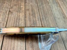 Schatt and Morgan Split Back Spring Whittler Amber Peach Seed Jigged Bone 2003