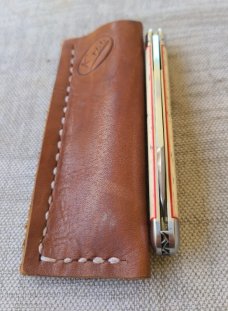 VA SALE K'roo Bleached Kudu Bone Sheepsfoot English Jack..Rwl34. .4.25..caps & bolsters..coa & slip 