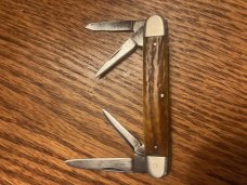 HOFFRITZ NEW YORK hen and rooster ? STAG HANDLE 4 BLADE