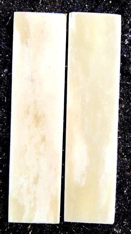 Bovine Bone Knife Handle Blanks Pair