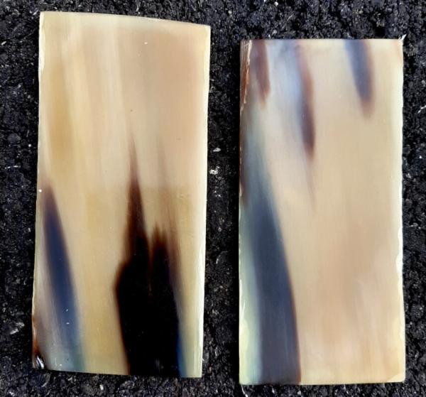 Yak Horn Knife Handle Blanks Pair Yak Horn Knife Handle Blanks Pair