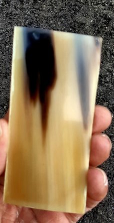 Yak Horn Knife Handle Blanks Pair