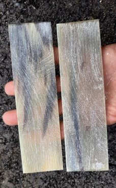 Yak Horn Knife Handle Blanks Pair 6-1/4"