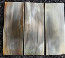 Large Honey Horn Knife Handle Blanks 3-pieces