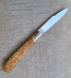 SALE K'roo Dyed Maple Burl Zulu..Rwl34. .3.75..fluted bolsters..Fang shield..coa & slip 