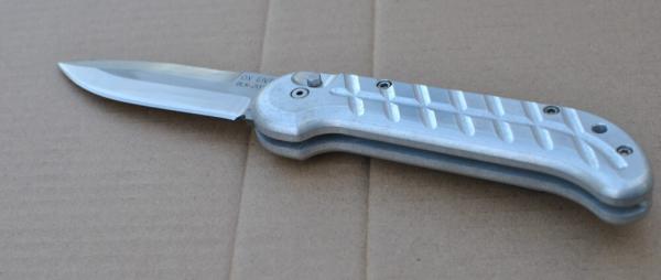 Ochs Auto Club knife 2011 Pocket Clip Mint Box Signature Bill Of Sale Aluminum Finish