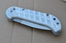 Ochs Auto Club knife 2011 Pocket Clip Mint Box Signature Bill Of Sale Aluminum Finish