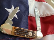 Vintage Boker (Tree Brand) 2 Blade Barlow w/ Nice Bone Handles