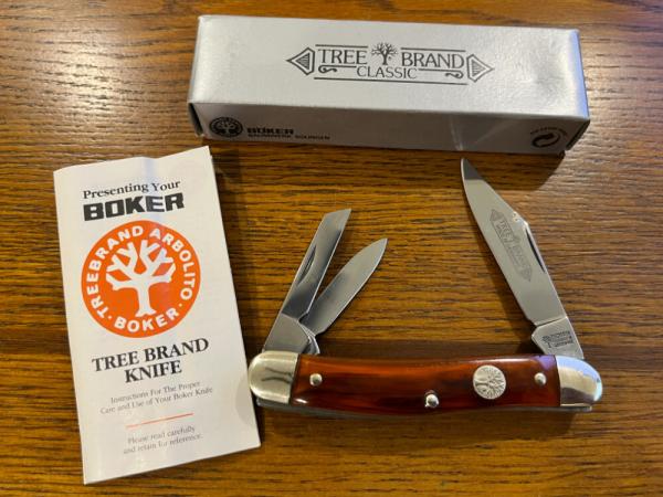 Boker Tree Brand 3-Blade Copperhead Folding Knife w/Imitation Tortoise Shell Scales Germany