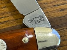 Boker Tree Brand 3-Blade Copperhead Folding Knife w/Imitation Tortoise Shell Scales Germany