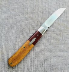 T A Davison Swayback Wharnie .3.75"..Micarta bolsters & scales...Cpm154..jeweled liners..#2374..New 