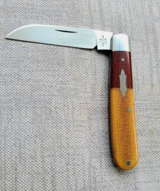 T A Davison Swayback Wharnie .3.75"..Micarta bolsters & scales...Cpm154..jeweled liners..#2374..New 
